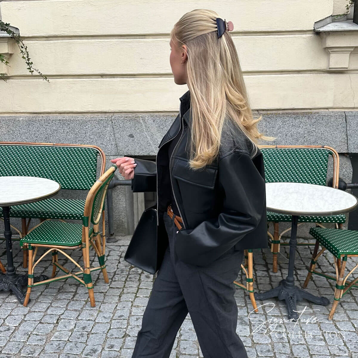Mörk brun hårklämma